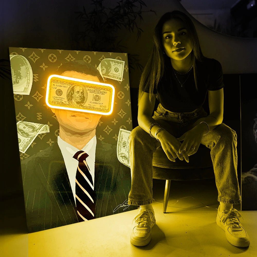 Belfort Money Rain | Led Wall Art