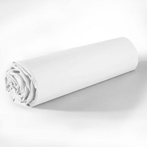 FITTED SHEET 100% COTTON 180X200+40 WHITE