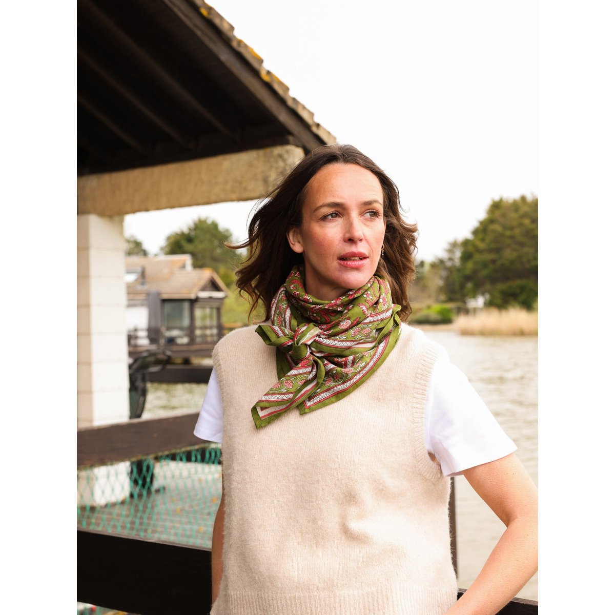 Foulard Adulte Delhi Menthe 100 cm