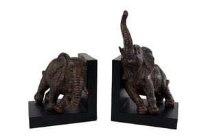 Buchstütze Elefant braun s2 Polystone 31x205x25cm