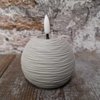 Candl LED bolkrs.+timer cement 8cm (79021)