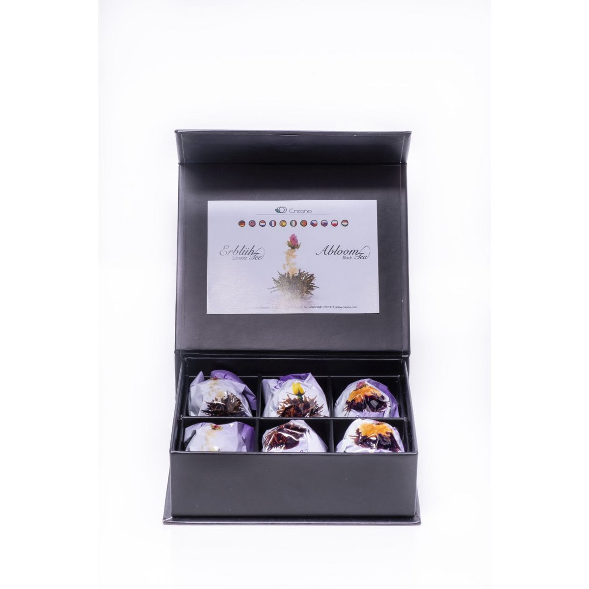 Magnetic box of 6 blooming tea black tea