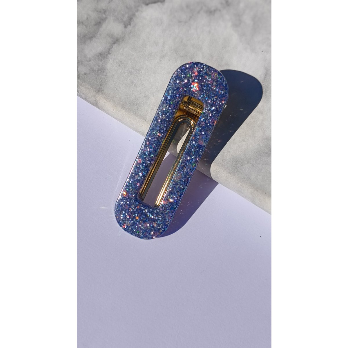 ⋒ pacchetto di clip per capelli in resina - Diamond glitter (9 articoli) ⋒