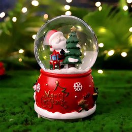 Santa Claus Snow Globe with Lights and Music Medium Size