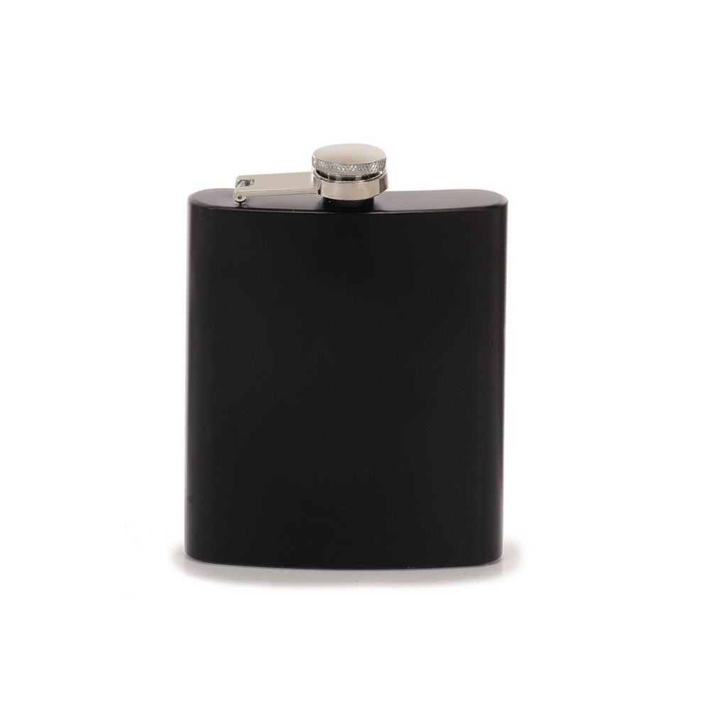 Metal hoftekolbe, sort, 200ml