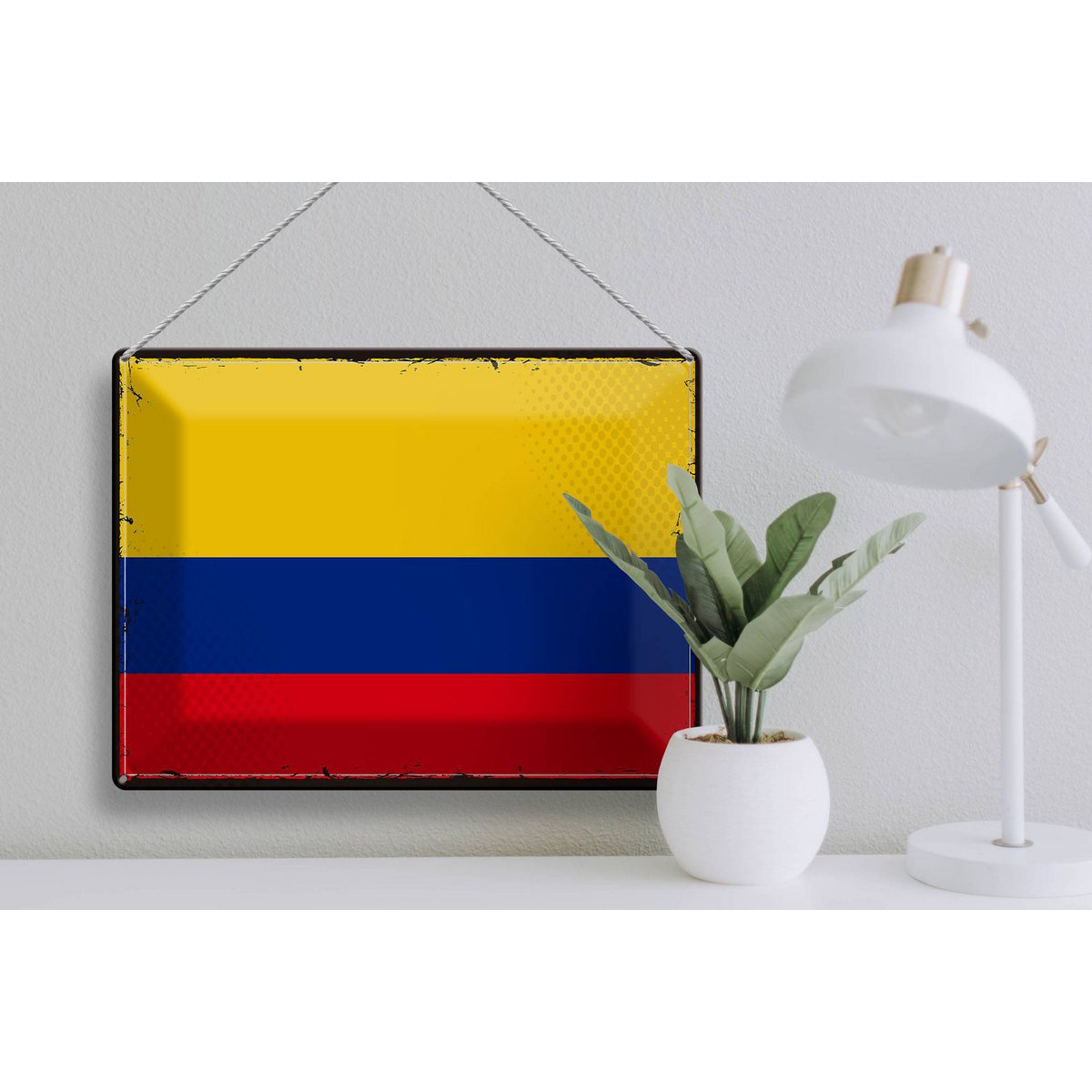 Tin Sign Flag Colombia 40x30cm Retro Flag Colombia