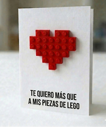 Te amo más que una tarjeta postal Lego – Ladrillos de construcción LEGO