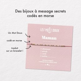 Armbånd Code Morse: Maman (Rose)