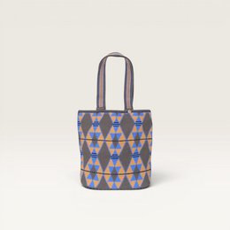 Geometric oval tote | Lapis