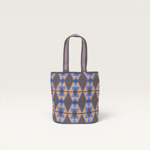 Geometric oval tote | Lapis