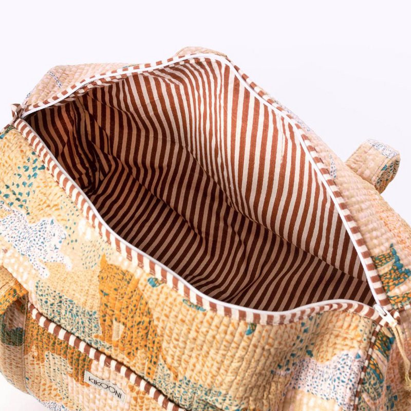 Bolsa de algodón hecha a mano "Lucky Leo" beige