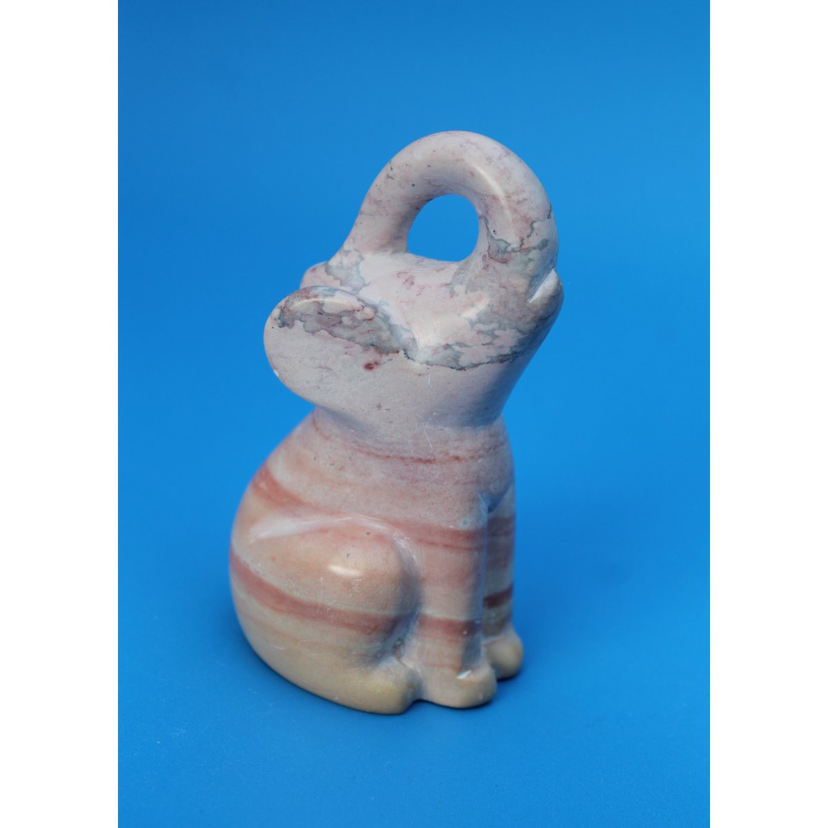 Sitzender Elefant natur - Speckstein