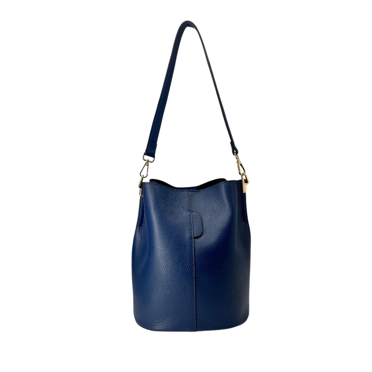 BOLSO ELVIRA BUCKET DE PIEL SEMBRADA