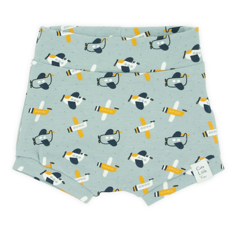 Short | Vliegtuig | Blauwgrijs