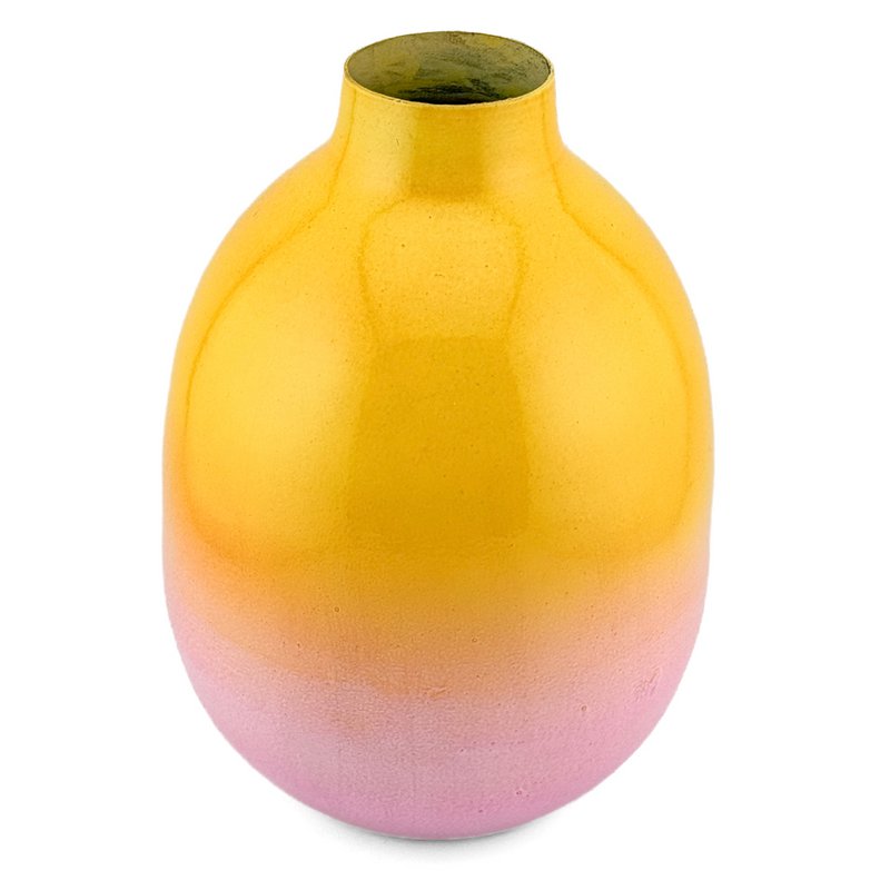Vase ombre yellow pink