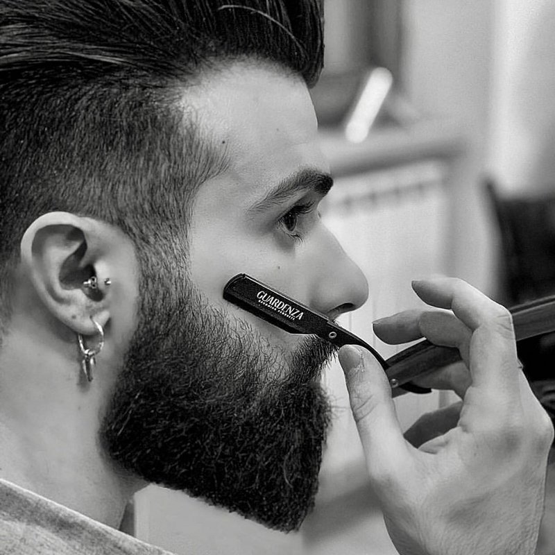 Guardenza Shavette "Cut Throat" barbermaskine (inkl. cover) - lige barbermaskine - barberkniv