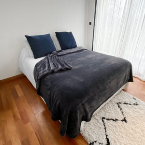 Fleece blanket 220x240cm 760g/m² - Cozy anthracite