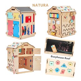 Set - BusyBoard house natural and creative cube