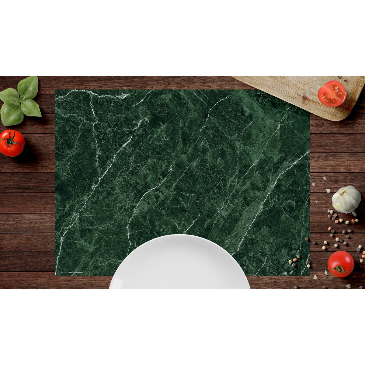 Marbre vert noble - Sets de table | Sets de table en vinyle premium 44 x 32 cm - 4 pièces