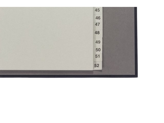 ECO tab Kangaro A4 numbers 180gr gray cardboard 4r 52pcs FSC