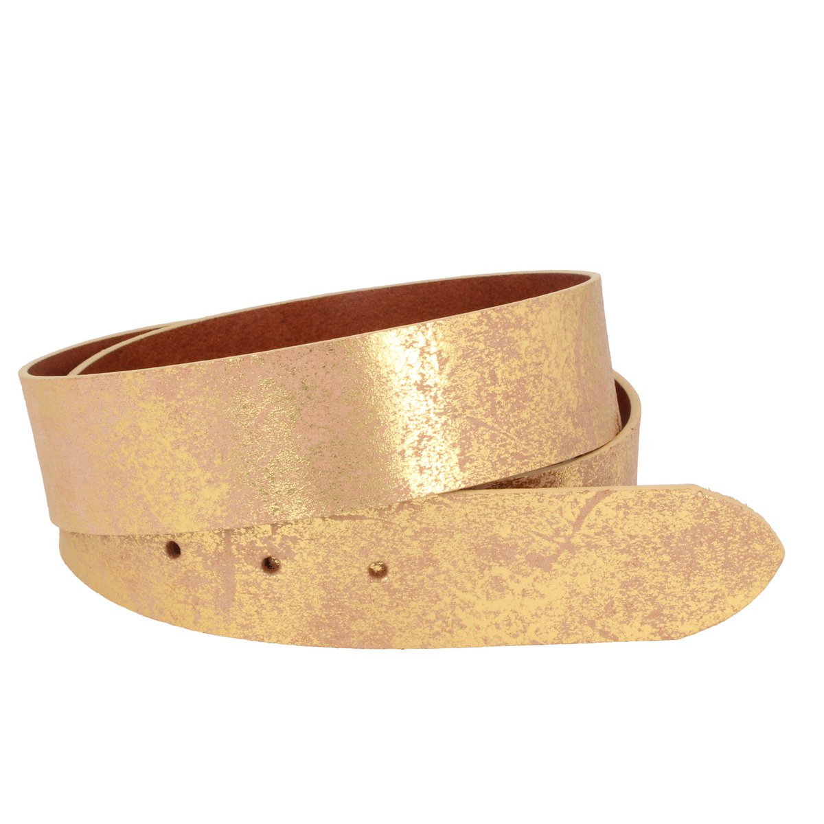 Gürtel Damen Leder Brillante breit Gold