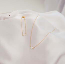 Heart in the Heart Pregnancy Collection x Fertility Mother of Pearl 925 Sølv 18k forgyldt