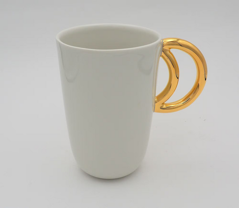 Luna Gold Tasse 400ml ø:8,5cm d:12,5cm h:13,5cm Handgemachtes Porzellan