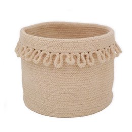Cotton rope storage basket with “petal” finish LOUNA