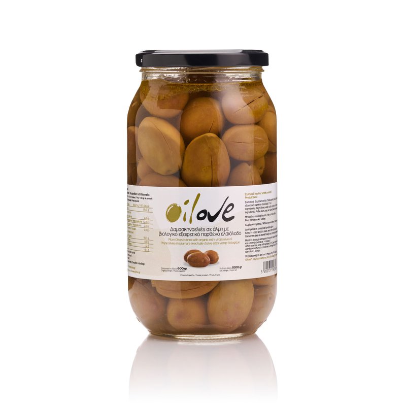 OILOVE® TABLE  OLIVES in brine and organic olive  oil, Glass Jar