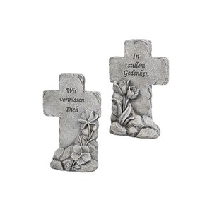 Memorial cross with flower 2 sorts. X-mas