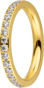 Plug-in ring inside 2mm zirconia gold