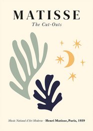 Manifesto Henri Matisse - n. 3 foglie e stelle
