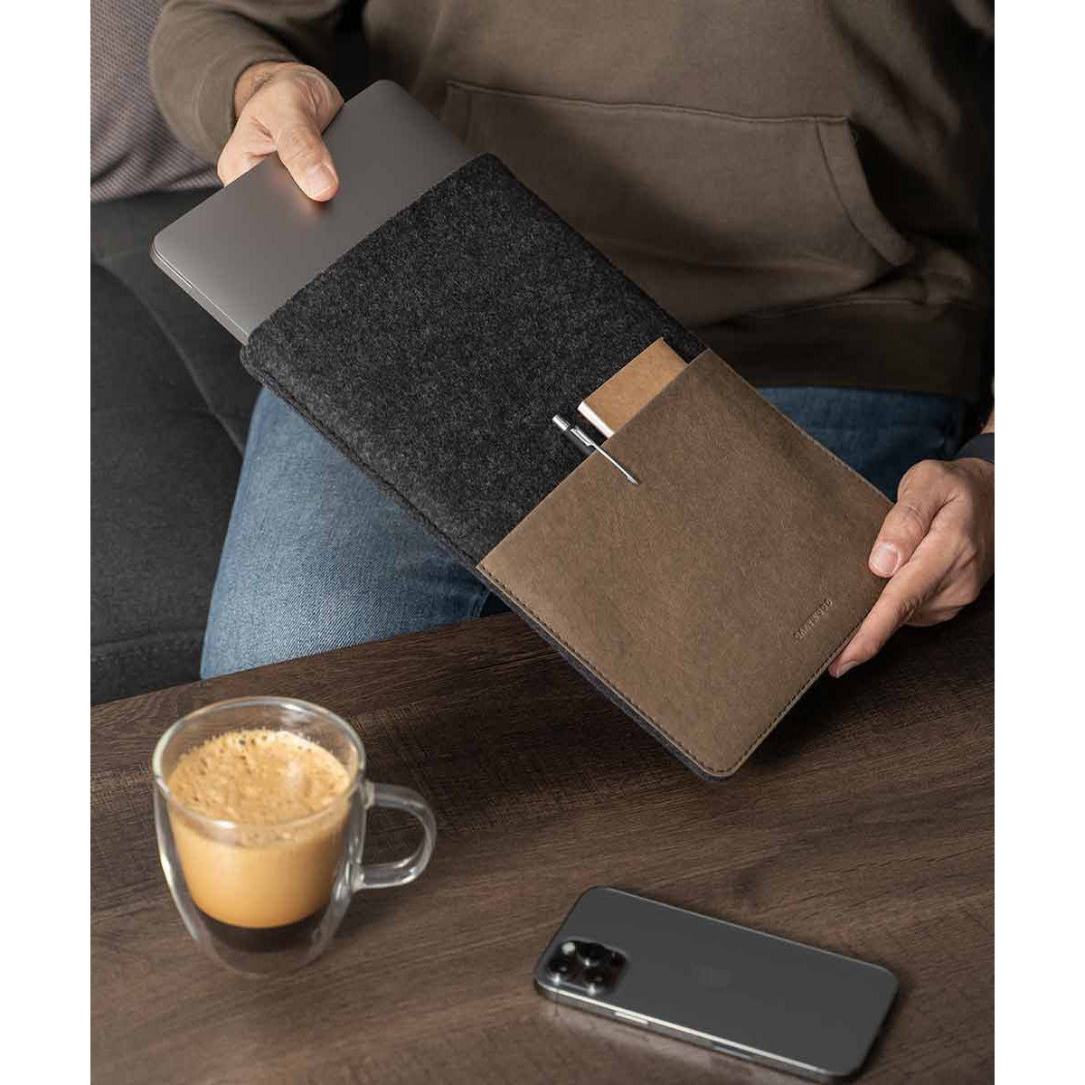 MacBook-Hülle aus Filz und Washpapa