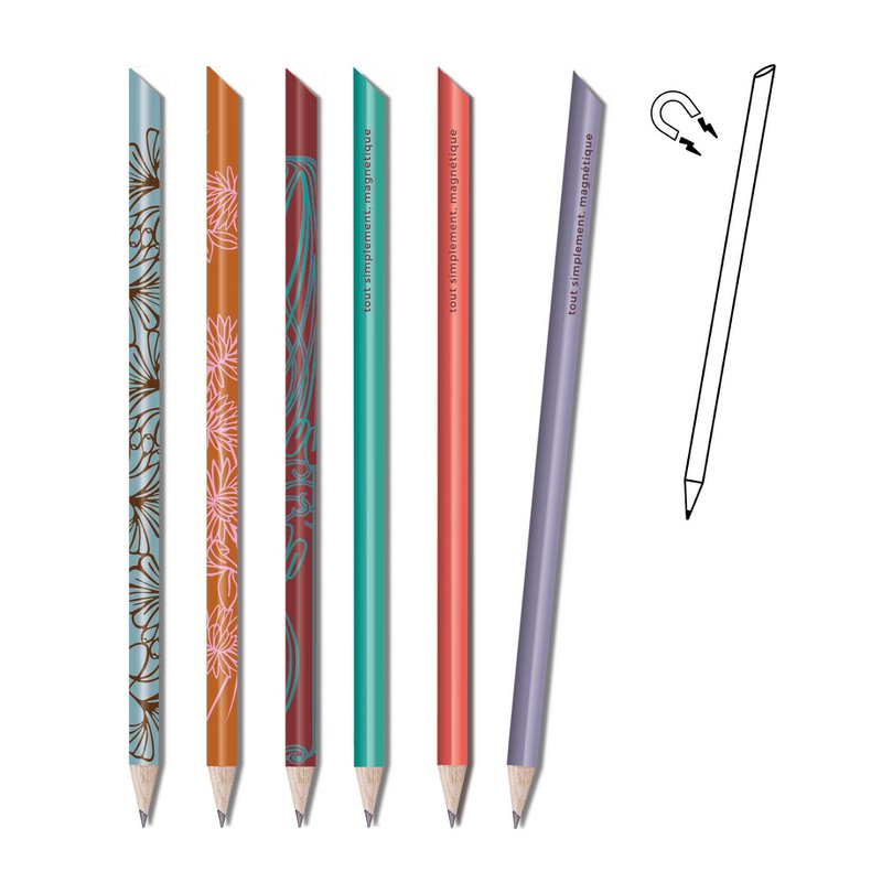 Assortment of 24 magnetic pencils - art nouveau