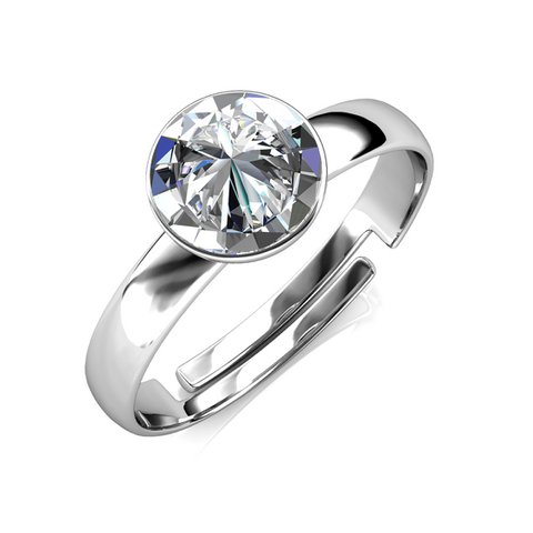 Bague Akazie – Argenté et Cristal