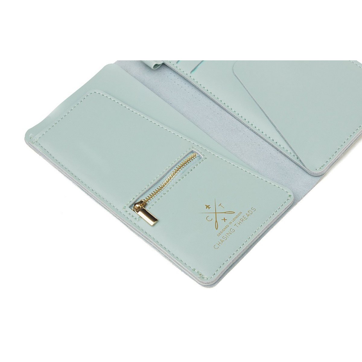Stitch Travel Wallet - Mint