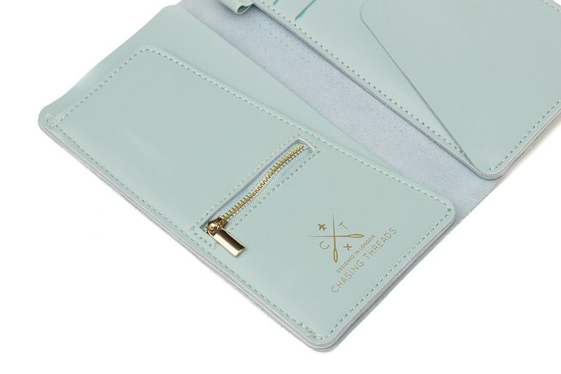 Stitch Travel Wallet - Mint