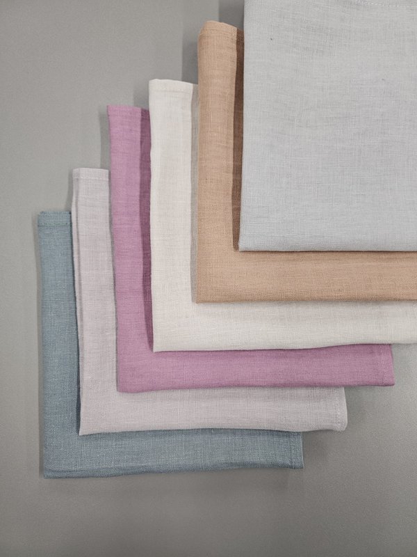 Linen napkins, assorted Colors, Pack of 4