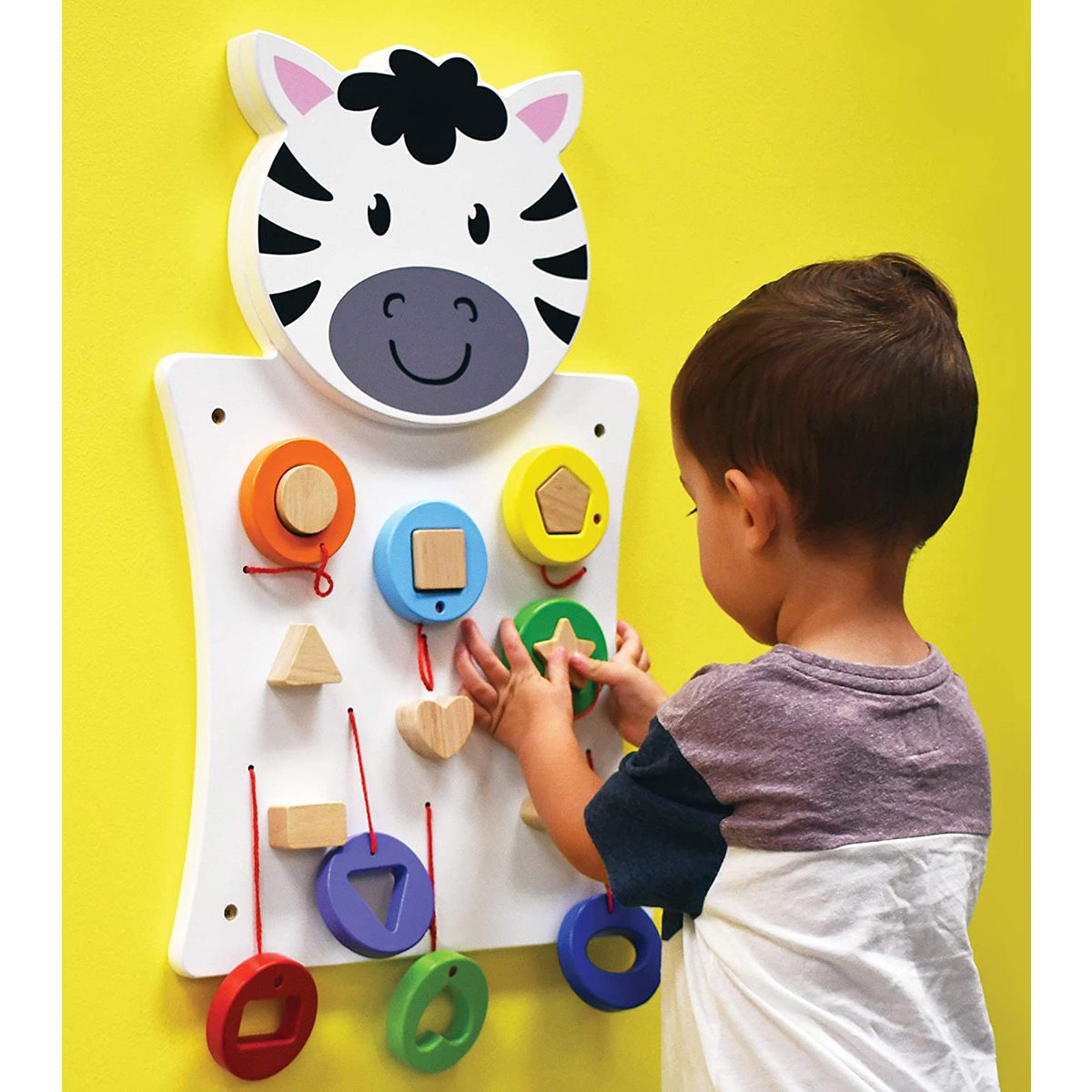 Wand-Muurspel - Vormenpuzzel - Zebra