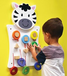 Juego de pared - Rompecabezas de formas - Cebra