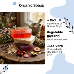 Artisan Bio-Seifenset (3 Stück) – Lavendel, Honig und Hafer