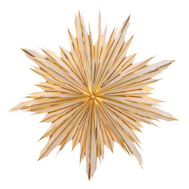 Stella-Viola, white paper with gold foil 40cm