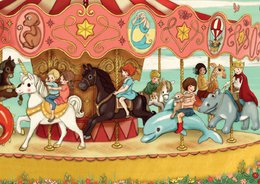 Postkarte Fairground Carousel
