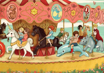 Postkarte Fairground Carousel