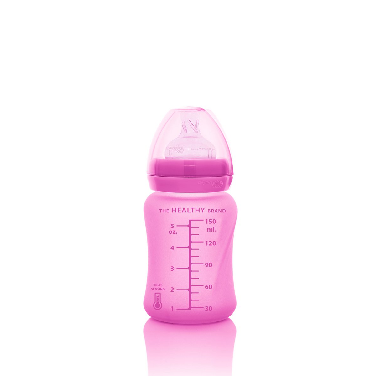 BOUTEILLE VERRE 150ML HEAT SENSING ROSE