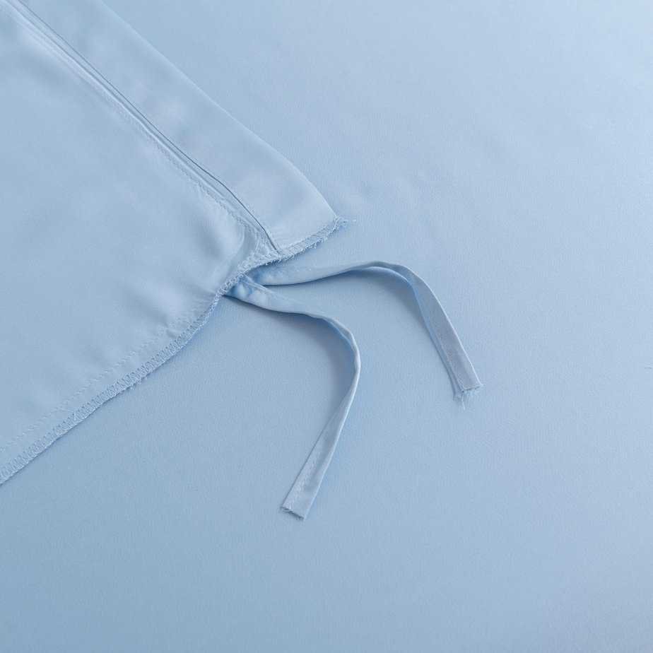 Housse de couette en bambou bleu clair Premium - 400 fils Tanboocel - 100% bambou - Bleu ciel