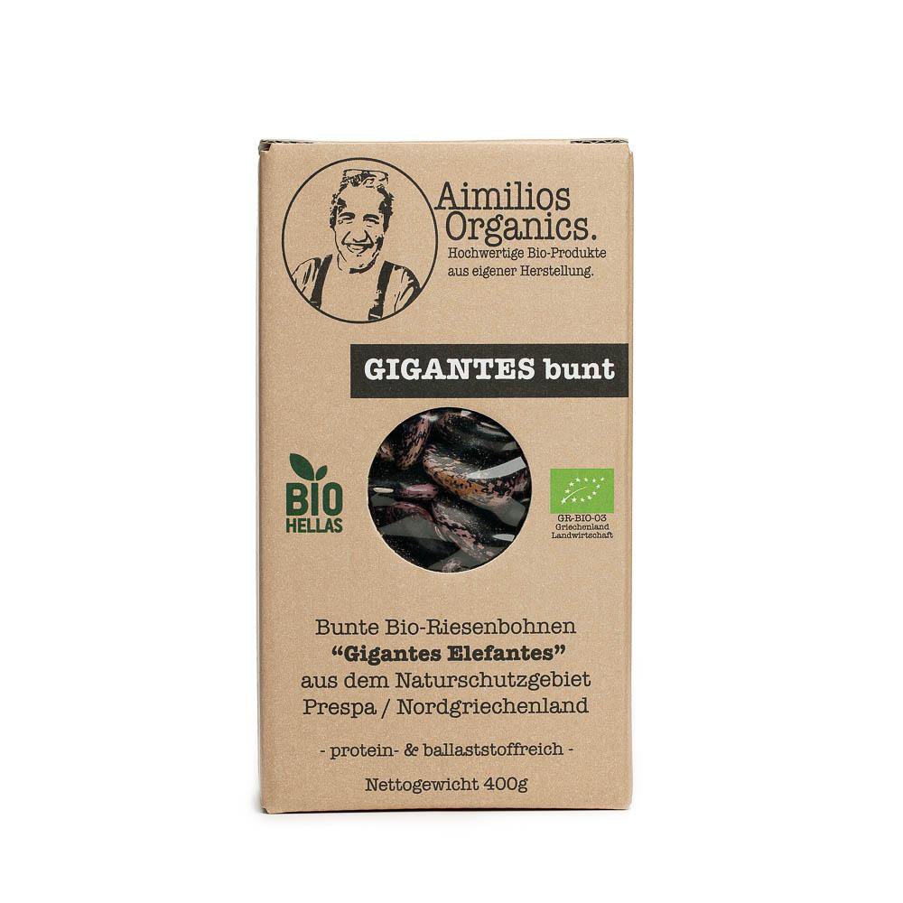 Bio Gigantes farverige (farverige økologiske kæmpebønner) 400g