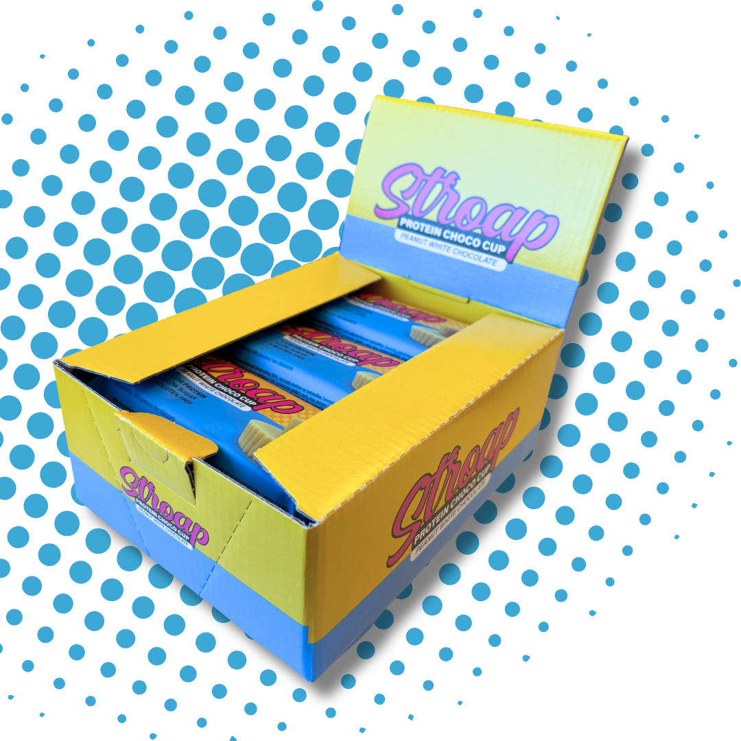 Eiwitarme pinda-witte chocoladebeker