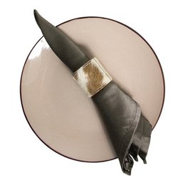 Napkin ring cowhide brown 5cm