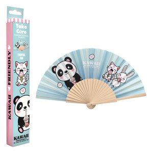 Kawaii-freundlicher Fächer – Fächer aus Holz und Stoff